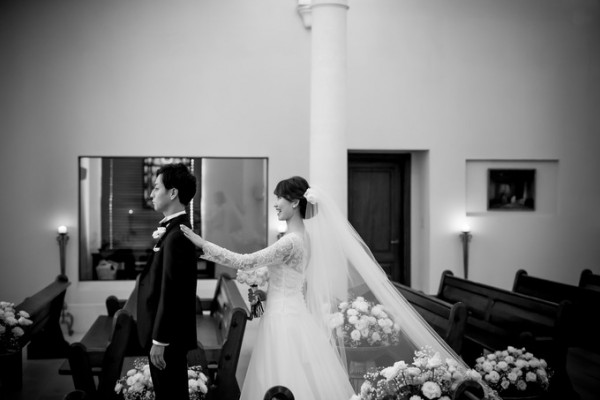 結婚式直前の新郎新婦のふたり｜ピエトラセレーナ